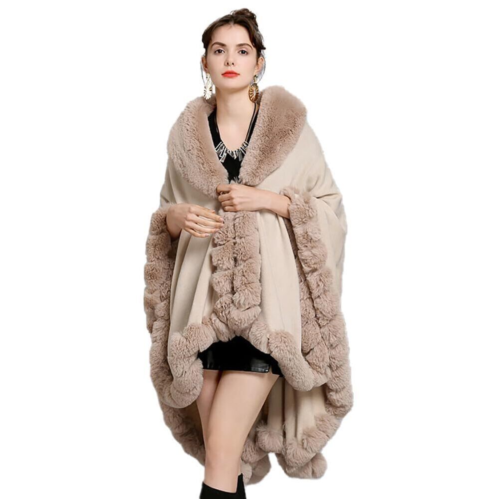 1645 Faux Fur Shawls And Wraps Bridal Ponchos For Women Coat Wedding Party